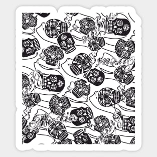 Monochrome skulls Sticker